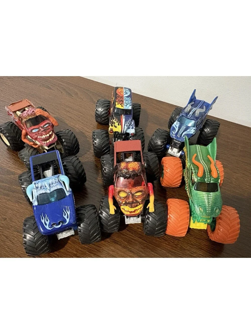 Hot Wheels Die Cast Monster Trucks 1:64 Lot Of 6